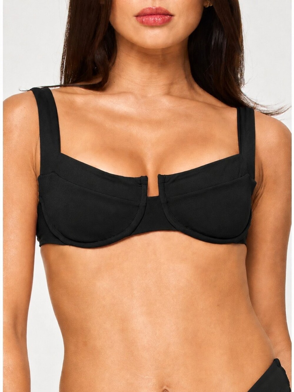LSPACE Coast to Coast Underwire Bikini Top – Black –Size Medium